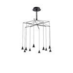 PENDANT LIGHT FIXTURES LED 50W Φ800X1200mm BLACK ARTE ILLUMINA CAMPANELLE