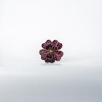 HIBISCUS FLOWER, BURGUNDY, VELVET, 20cm