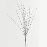 TWIG, SILVER, WITH GLITTER PEARLS, 150cm