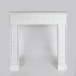 FIREPLACE FRAME, WHITE, WITH DESIGN, 104x17x100cm