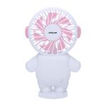 HAND FAN RECHARGEABLE WITH USB Φ8 WHITE AND PINK