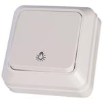 SURFACE MINI PUSH-BUTTON WITH INDICATOR OUTDOOR WHITE IP20