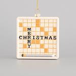 WORD GAME ORNAMENT, MERRY CHRISTMAS, 8,7x10,4cm