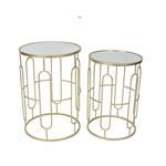 SIDE TABLE,METAL, GOLD, 35.5*35.5*53.5CM .
