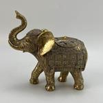 TABLE DECORATIVE, ELEPHANT, GOLD, 14x6x14cm