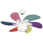 DECORATIVE FAN FOR CHILDREN WITH 1 LIGHT E27 AND CONTROL Φ90 70W