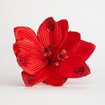 MAGNOLIA, FABRIC, RED, WITH GLITTER, 24x24cm