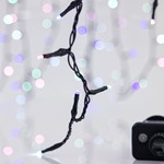 ΣΕΙΡΑ, 100 LED 3mm, 31V ΜΕΤΑΣΧΗΜΑΤΙΣΤΗ, 8 ΠΡΟΓΡΑΜΜΑΤΑ & ΜΝΗΜΗ, ΠΡΑΣΙΝΟ PVC ΚΑΛΩΔΙΟ, OPAL ΧΡΩΜΑΤΙΣΤΟ LED, ΑΝΑ 5cm,  ΠΡΟΕΚΤΑΣΗ ΠΑΡΟΧΗΣ 3m, ΙΡ44