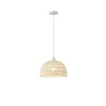 PENDANT LIGHT FIXTURES RATTAN CREAM 1XE27 MAX 15W 300X1270mm WHITE ARTE ILLUMINA VENTO