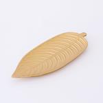 WOODEN LEAF, PLATE, GOLD, 45x18x2,3cm