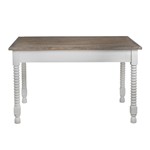 ΤΡΑΠΕΖΑΡΙΑ ΞΥΛΙΝΗ ΛΕΥΚΗ - ΦΥΣΙΚΟ 130.5x90x81cm