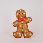 ACRYLIC GINGERBREAD MAN, ADAPTOR, 40 WHITE LED, 28x8x37cm, LEAD WIRE 5m, IP44