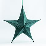 VELVET STAR, GREEN, 40cm