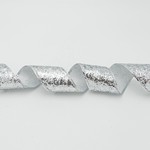 RIBBON WITH SILVER GLITTER SNOWFLAKES, 6.30cm, 10M