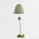MUSHROOM, OLIVE GREEN, WITH WHITE TRUNK, 15x15x47cm