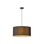 PENDANT LIGHT FIXTURES FABRIC 1XΕ27 MAX 15W Φ530Χ260mm BLACK ARTE ILLUMINA SOHO