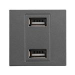 SOCKET 2 MODULES USB END TYPE C CHARGER ANTHRACITE