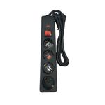 SOCKET SURGE PROTECTOR 4 HOLES WITH CABLE & SWITCH 3X1,5mm EXTENSION 1,5m, WITH SHUTTER PROTECTION