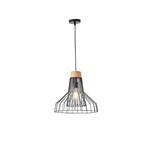 PENDANT LIGHT FIXTURES METAL 1XE27 MAX 15W 360X360X1380mm  BLACK ARTE ILLUMINA OGGI