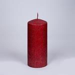 DECORATIVE CANDLE RED RUSTIC 7x18cm