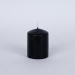 BLACK DECORATIVE CANDLE WITH SANDALWOOD SCENT 6x10cm.