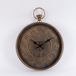 WALL CLOCK PLASTIC ANTIQUE DARK BROWN 38.6x4.9x30cm