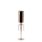 VASE METAL WITH CRYSTAL DETAILS GOLD 10x12x41cm