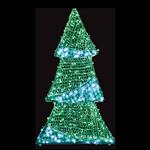 PROFESSIONAL DESIGN, TREE 3D, GREEN AND WHITE LED, 200x110x23cm, IP65