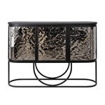 ΚΟΝΣΟΛΑ ΜΕΤΑΛΛΙΚΗ ΜΑΥΡΗ -  ΑΣΗΜΙ 122x32x89cm