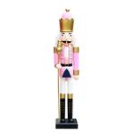 NUTCRACKER, PINK-GOLD, WITH SCEPTER, 90cm