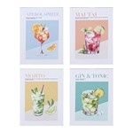 S/4 ΠΙΝΑΚΕΣ ΚΑΜΒΑΣ ΜΕ ΚΟΚΤΕΙΛ ΛΕΥΚΟΙ - ΠΟΛΥΧΡΩΜΟΙ 30x1.8x40cm