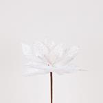 WHITE FLOWER, WITH WHITE BEADS, 27x15cm