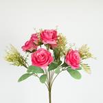ROSE BOUQUET, 10 BRANCHES,PINK-GOLD,40cm