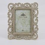 TABLE PHOTO FRAME (13x18), POLYRESIN, GOLD & WHITE, 22.4x2.1x27cm