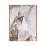 ΠΙΝΑΚΑΣ ΓΥΝΑΙΚΑ ΛΕΥΚΟΣ - ΜΠΕΖ 30x2x40cm