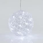 ACRYLIC BALL, 30 WHITE LED, WITH TRANSFORMER, 20cm, IP44