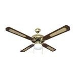 DECORATIVE FAN WITH 1 LIGHT E27 BROWN GOLD Φ132 70W