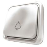 SURFACE MINI BELL PUSH-BUTTON OUTDOOR WHITE IP20