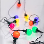 LINE, 20 LED, MULTICOLOR DECO BALLS Φ3cm, 31V ADAPTOR, STEADY, 5 COLORS MULTI LED PER 20cm, LEAD WIRE 5m, IP44