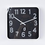 WALL CLOCK PLASTIC BLACK - WHITE 27x4x27cm