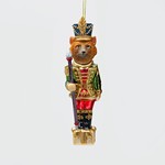 POLYRESIN AND GLASS ORNAMENT SOLDIER, FOX, 5.5x18cm