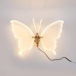 LIGHTED BUTTERFLY 40cm, 12V ADAPTOR, 120 LED/M, WARM WHITE LED, LEAD WIRE 3m, IP44
