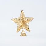 TOP TREE, STAR, GOLD, WITH CORD, 30cm