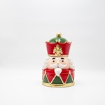 COOKIE JAR, NUTCRACKER, GREEN RED, DECORATIVE, 18x27.3cm