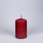 DECORATIVE CANDLE RED RUSTIC 7x10cm