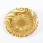 WOODEN PLATE, CHAMPAGNE-GOLD, 35cm