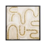 ΠΙΝΑΚΑΣ ΞΥΛΙΝΟΣ ΜΠΕΖ - ΧΡΥΣΟΣ 80x4.5x80cm