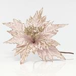 POINSETTIA, LIGHT PINK WITH GOLD DETAILS, 25cm
