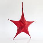 STAR,FABRIC METALLIC RED, 80cm