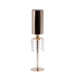 VASE METAL WITH CRYSTAL DETAILS GOLD 10x12x46.5cm